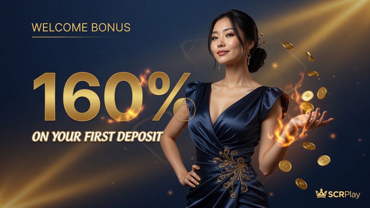 SCRPlay welcome bonus 160% promotion